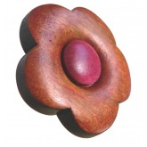 Contemporary Wooden Flower Knob 423NA